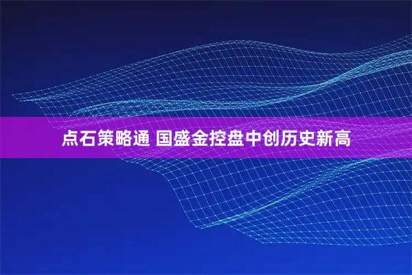 点石策略通 国盛金控盘中创历史新高