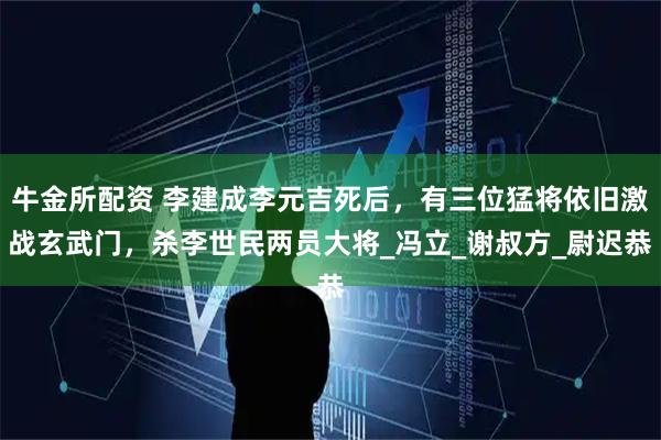 牛金所配资 李建成李元吉死后，有三位猛将依旧激战玄武门，杀李世民两员大将_冯立_谢叔方_尉迟恭