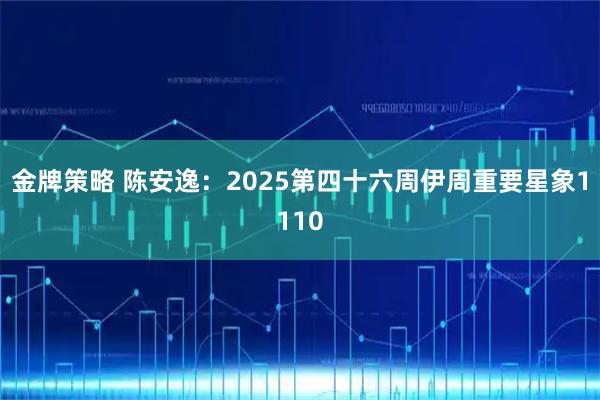 金牌策略 陈安逸：2025第四十六周伊周重要星象1110
